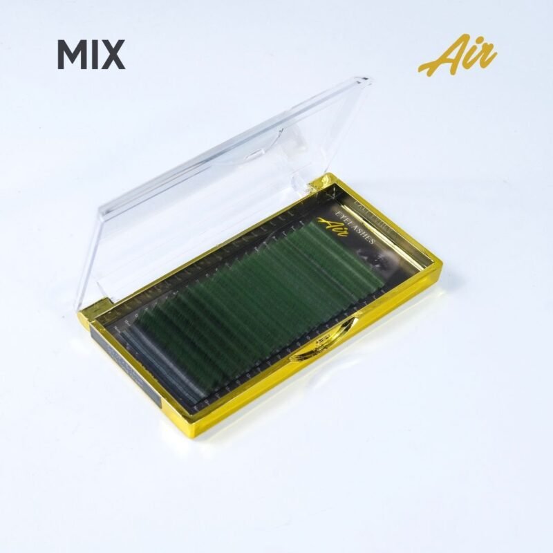Eyelashes two-tone green 20 lines Mix